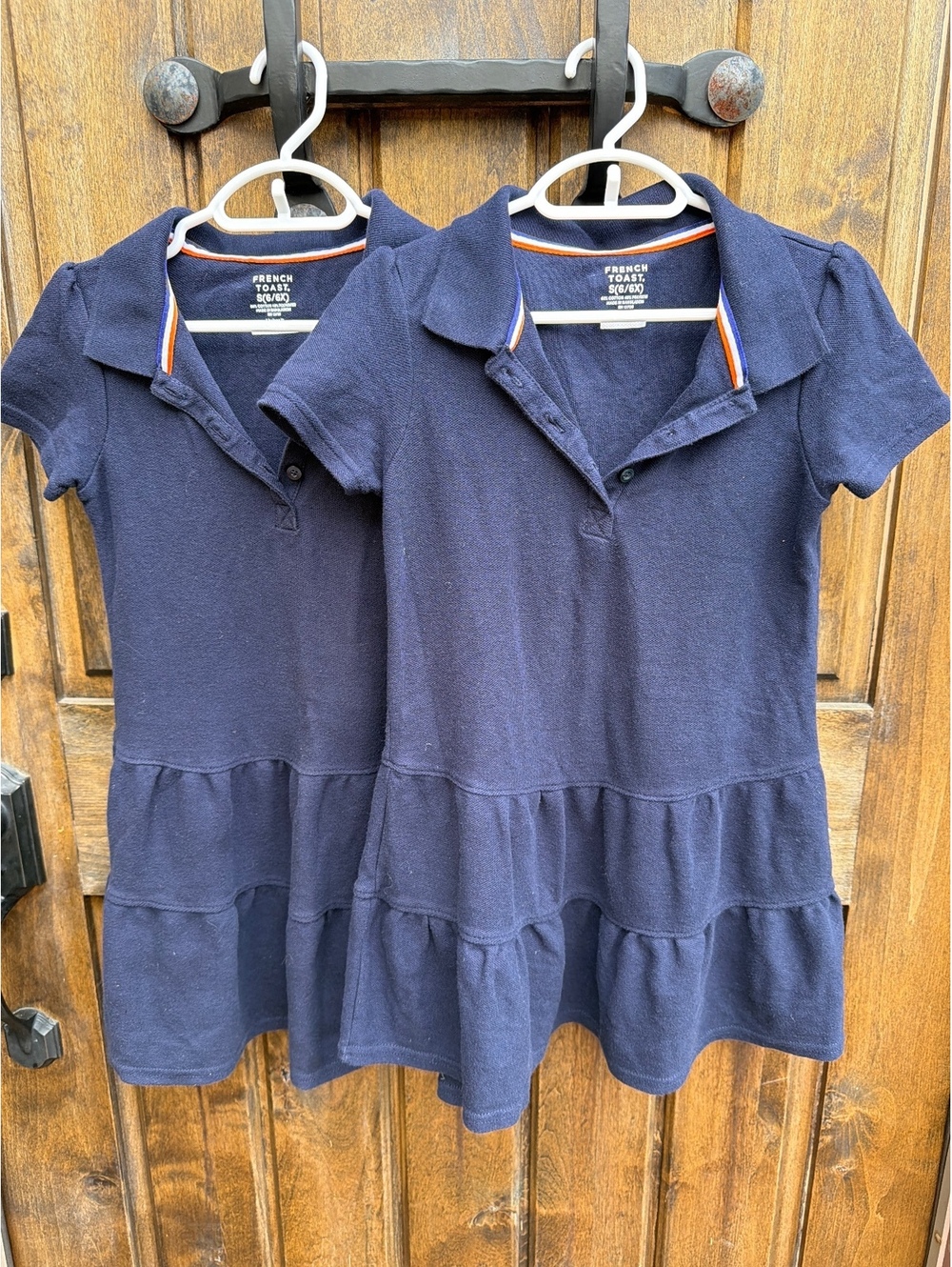 2 French Toast Girls' Navy Blue Polo Dress Size S (6/6X) Cotton Blend